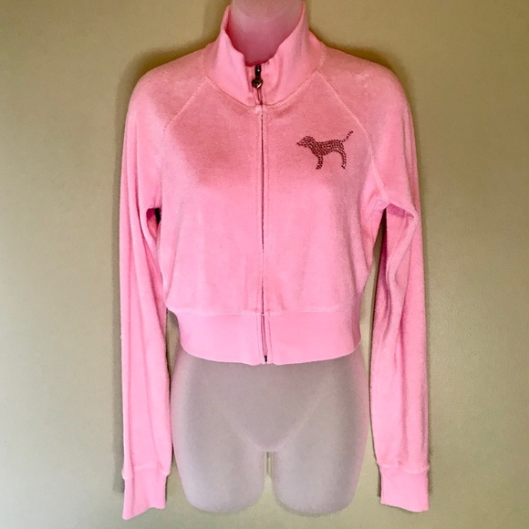 PINK Victoria's Secret Jackets & Blazers - Pink Victoria’s Secret Cropped Jacket, Size Med